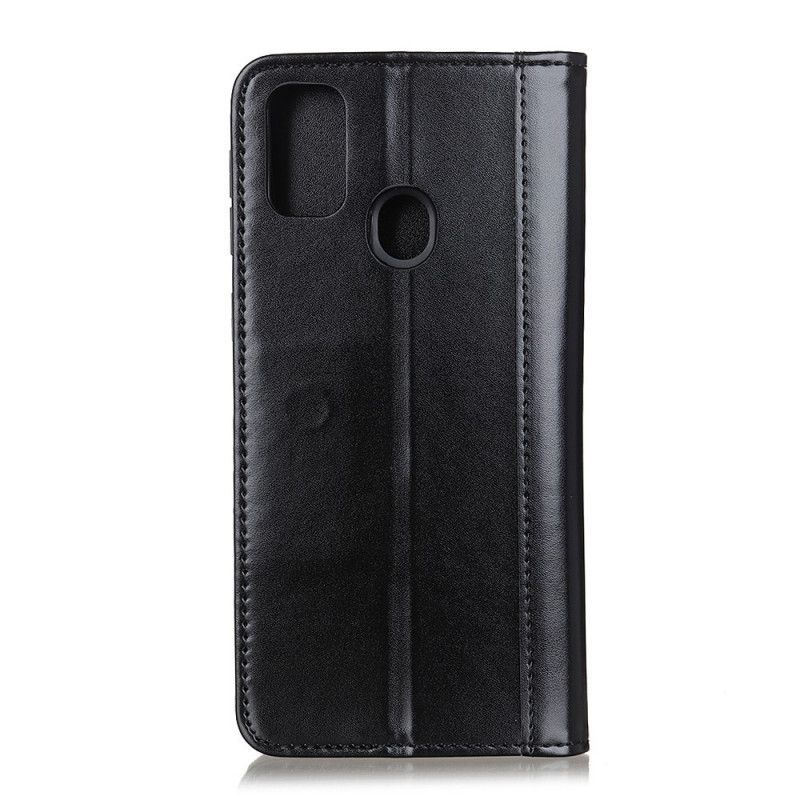 Flip Case OnePlus Nord N10 Schwarz Premium Split Leder