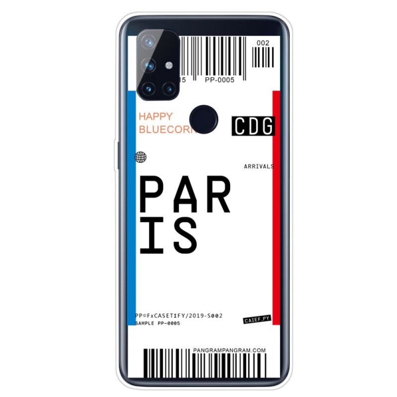 Hülle OnePlus Nord N10 Bordkarte Nach Paris