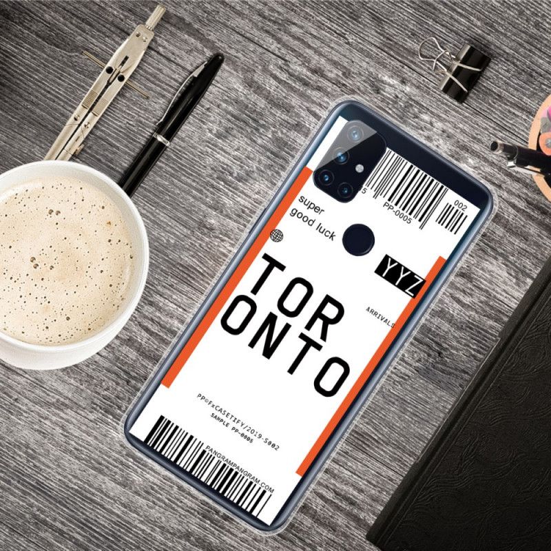 Hülle OnePlus Nord N10 Bordkarte Nach Toronto