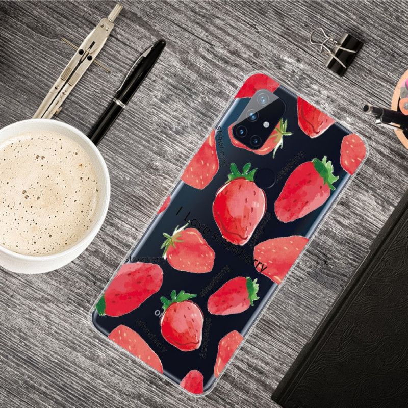 Hülle OnePlus Nord N10 Erdbeeren / Ich Liebe Erdbeeren