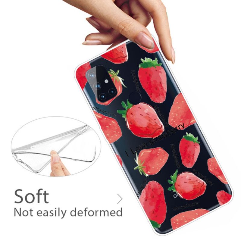 Hülle OnePlus Nord N10 Erdbeeren / Ich Liebe Erdbeeren