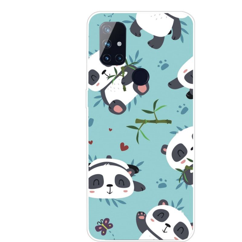 Hülle OnePlus Nord N10 Grün Haufen Pandas