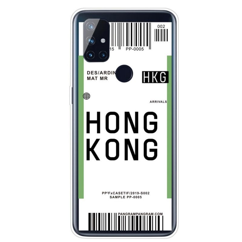 Hülle OnePlus Nord N10 Handyhülle Bordkarte Nach Hongkong