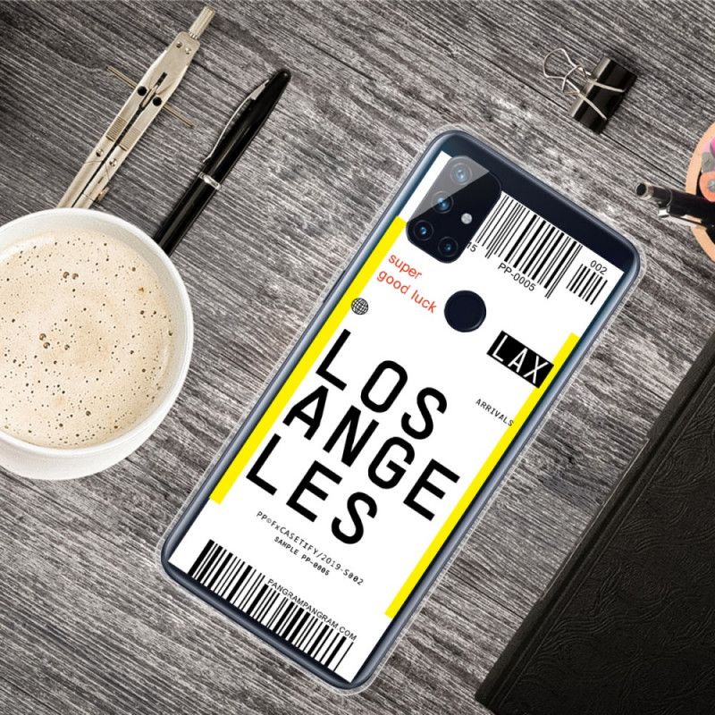 Hülle OnePlus Nord N10 Handyhülle Bordkarte Nach Los Angeles