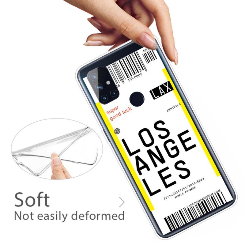 Hülle OnePlus Nord N10 Handyhülle Bordkarte Nach Los Angeles