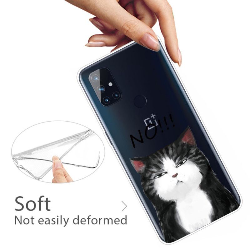 Hülle OnePlus Nord N10 Handyhülle Die Katze. Die Nein Sagt