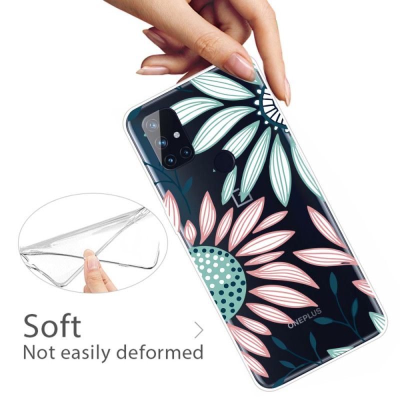 Hülle OnePlus Nord N10 Handyhülle Transparent Eine Blume