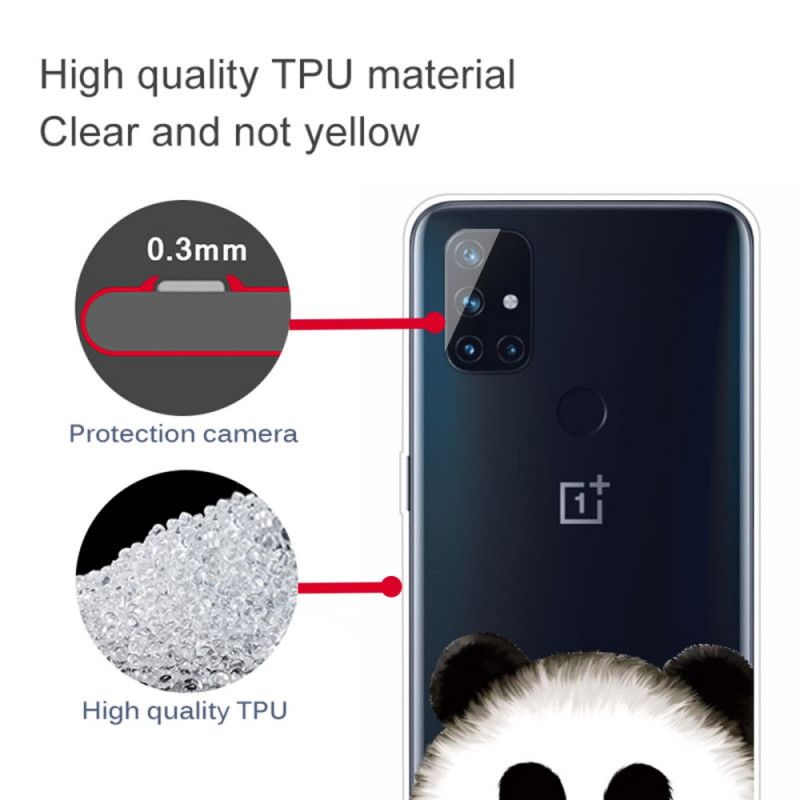Hülle OnePlus Nord N10 Handyhülle Transparenter Panda