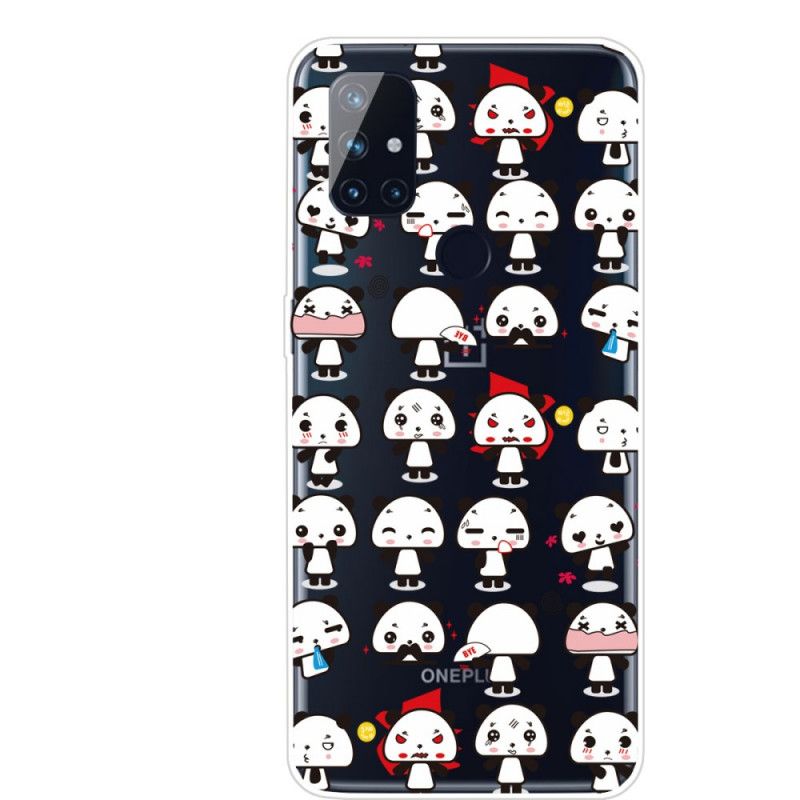 Hülle OnePlus Nord N10 Transparente Lustige Pandas