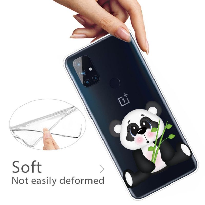 Hülle OnePlus Nord N10 Transparenter Trauriger Panda