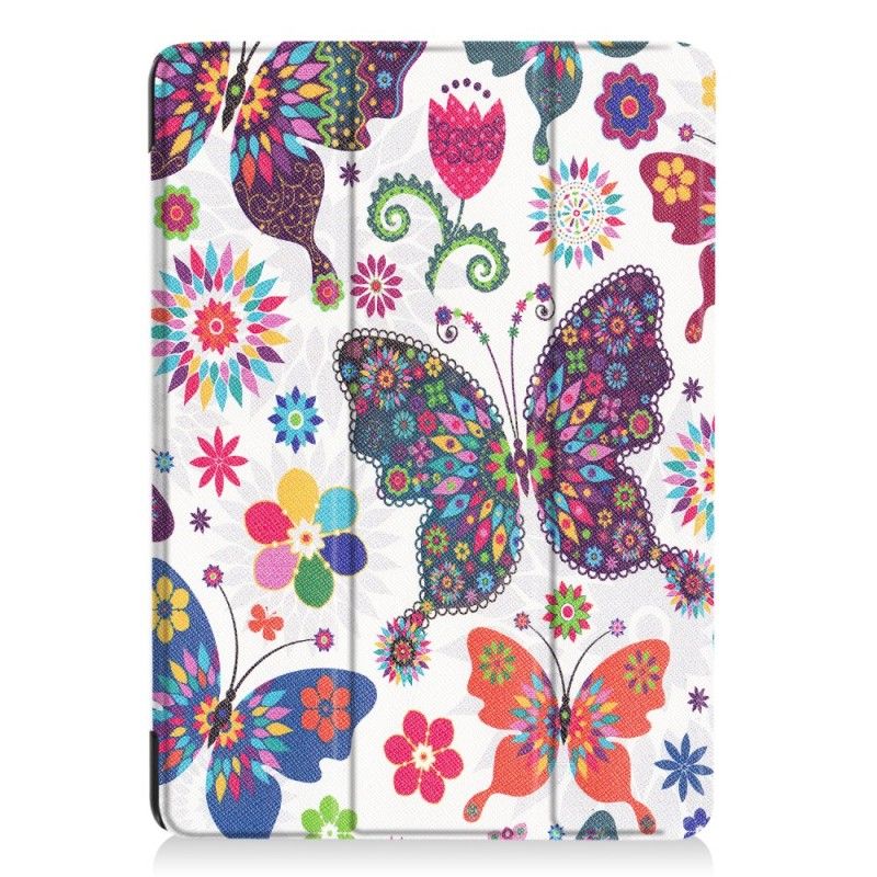 Lederhüllen iPad (9.7") Handyhülle Schmetterlinge Und Blumen