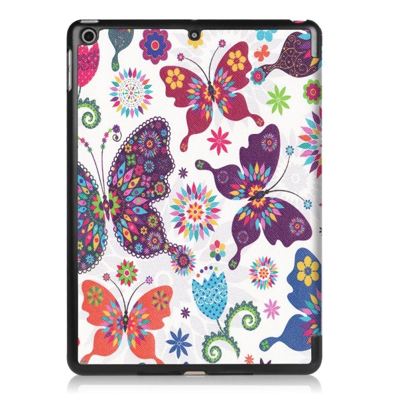 Lederhüllen iPad (9.7") Handyhülle Schmetterlinge Und Blumen