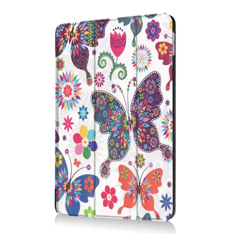 Lederhüllen iPad (9.7") Handyhülle Schmetterlinge Und Blumen
