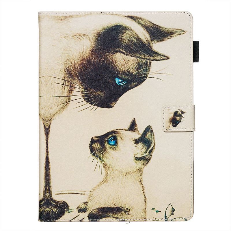Lederhüllen Für Samsung Galaxy Tab A 8" (2019) Katzen Mit Blauen Augen