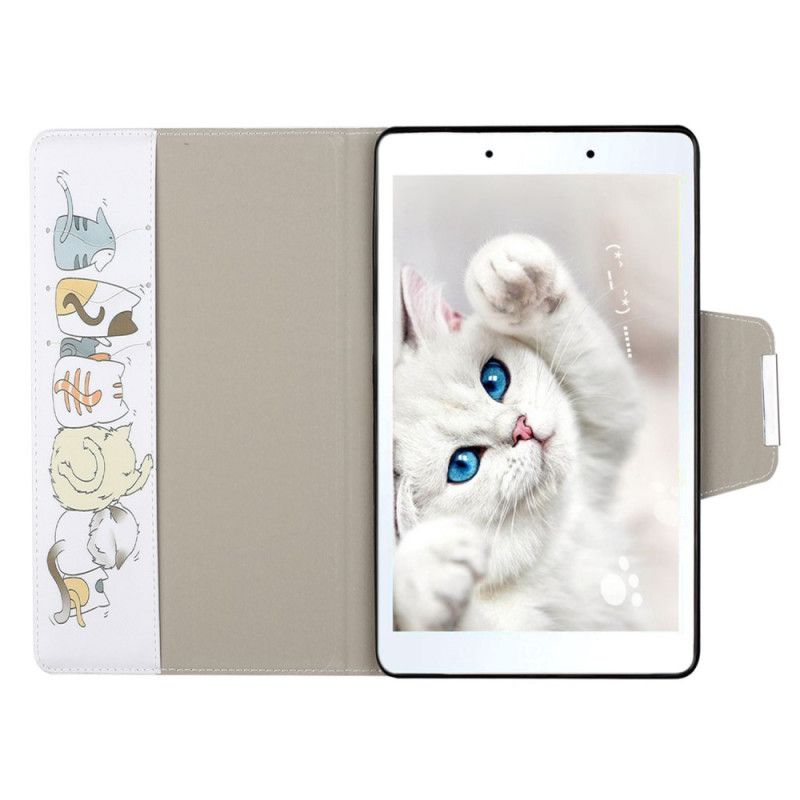 Lederhüllen Für Samsung Galaxy Tab A 8" (2019) Katzenfreunde
