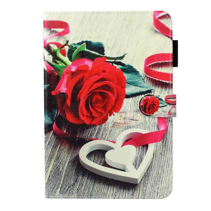 Lederhüllen Für Samsung Galaxy Tab A 8" (2019) Rote Rose