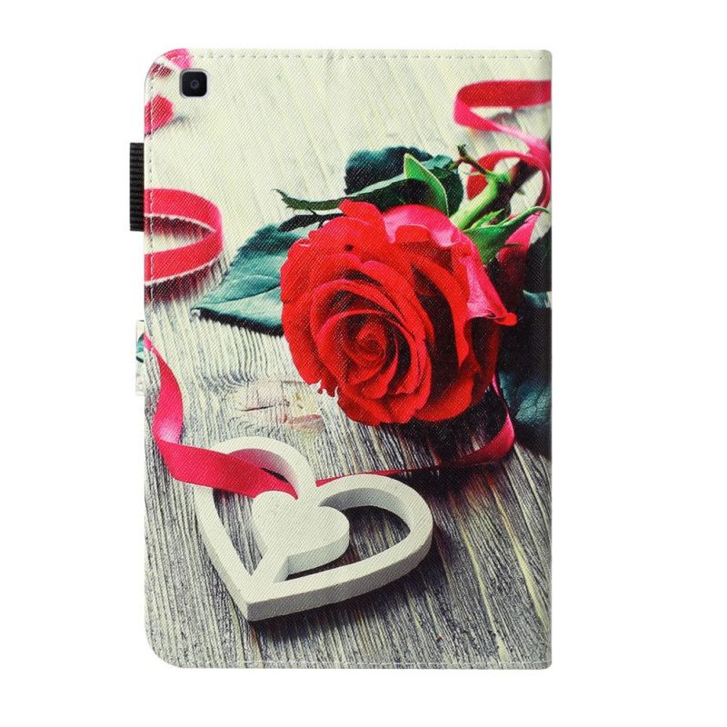 Lederhüllen Für Samsung Galaxy Tab A 8" (2019) Rote Rose