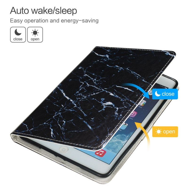 Lederhüllen Für Samsung Galaxy Tab A 8" (2019) Schwarzer Marmor