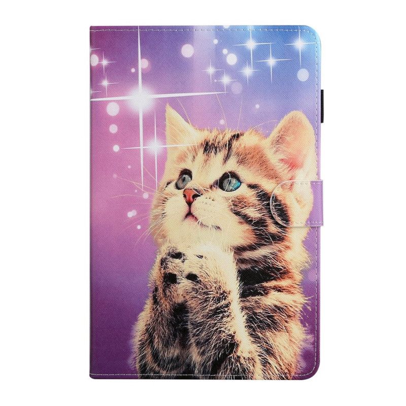 Lederhüllen Samsung Galaxy Tab A 8" (2019) Aufmerksames Kätzchen