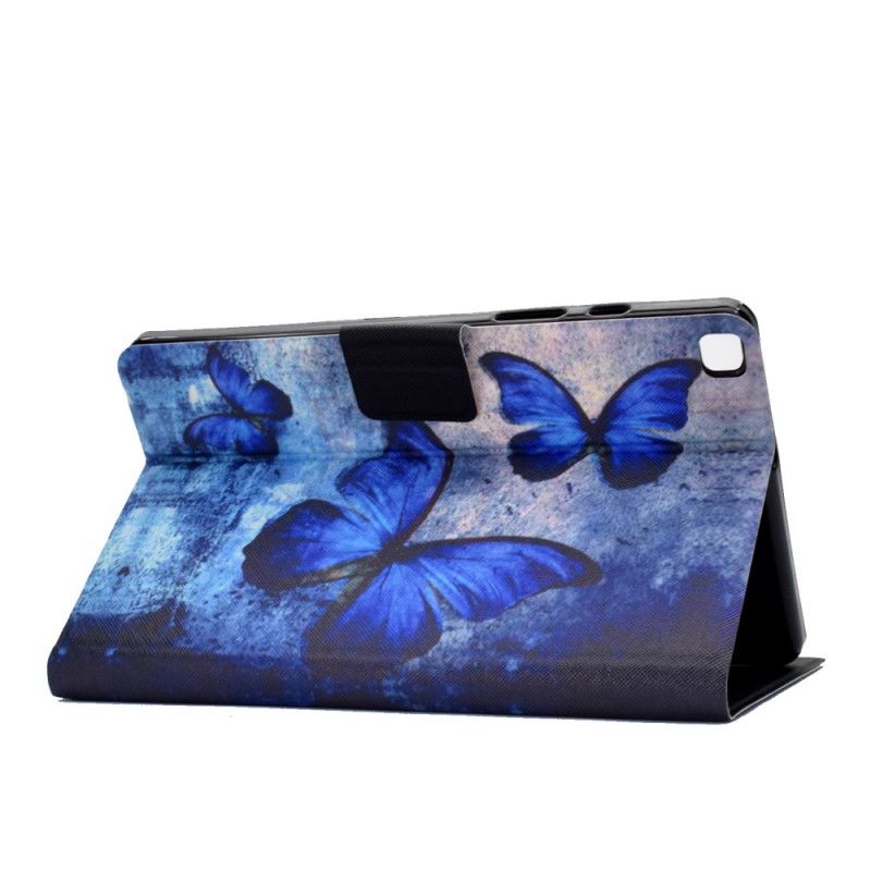 Lederhüllen Samsung Galaxy Tab A 8" (2019) Blaue Schmetterlinge