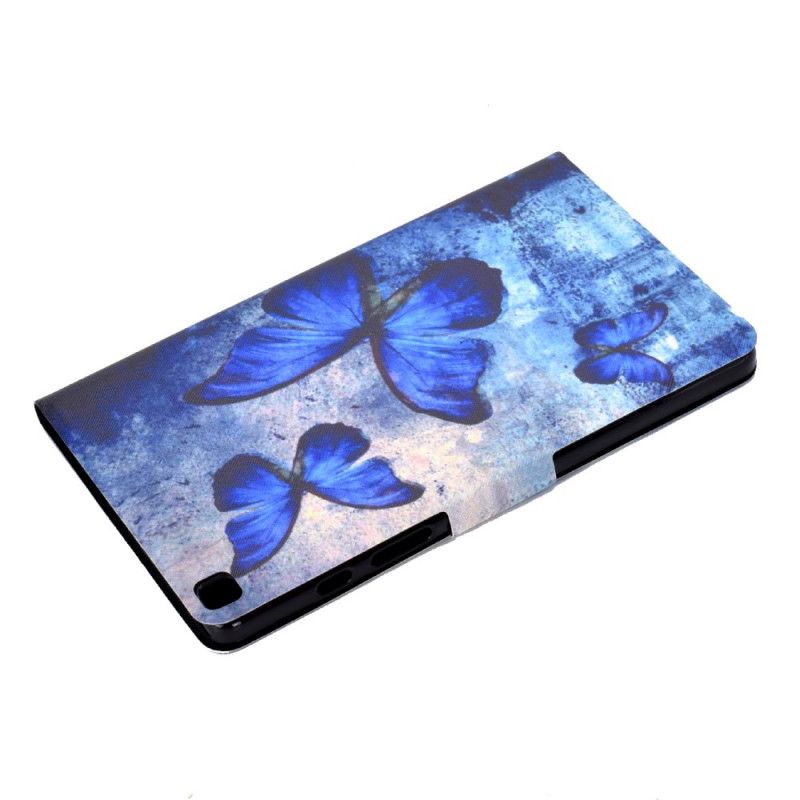 Lederhüllen Samsung Galaxy Tab A 8" (2019) Blaue Schmetterlinge