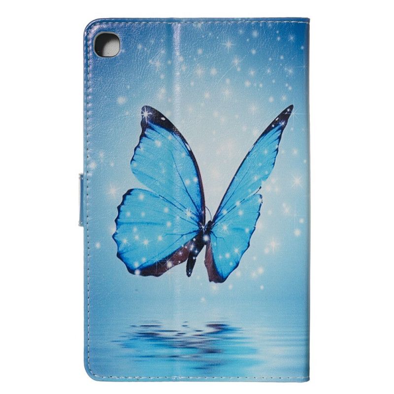 Lederhüllen Samsung Galaxy Tab A 8" (2019) Blauer Schmetterling