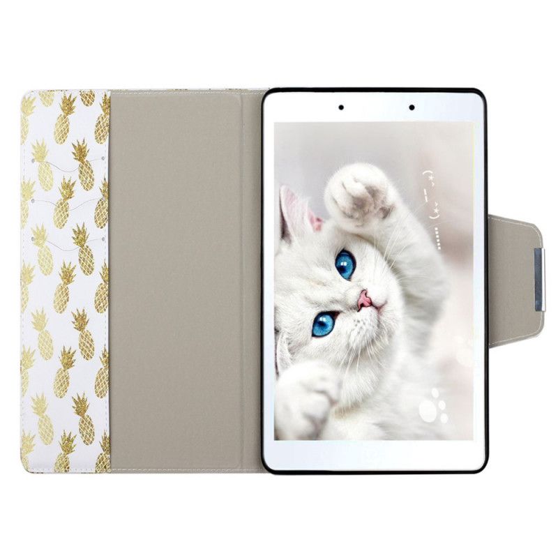 Lederhüllen Samsung Galaxy Tab A 8" (2019) Handyhülle Goldene Ananas