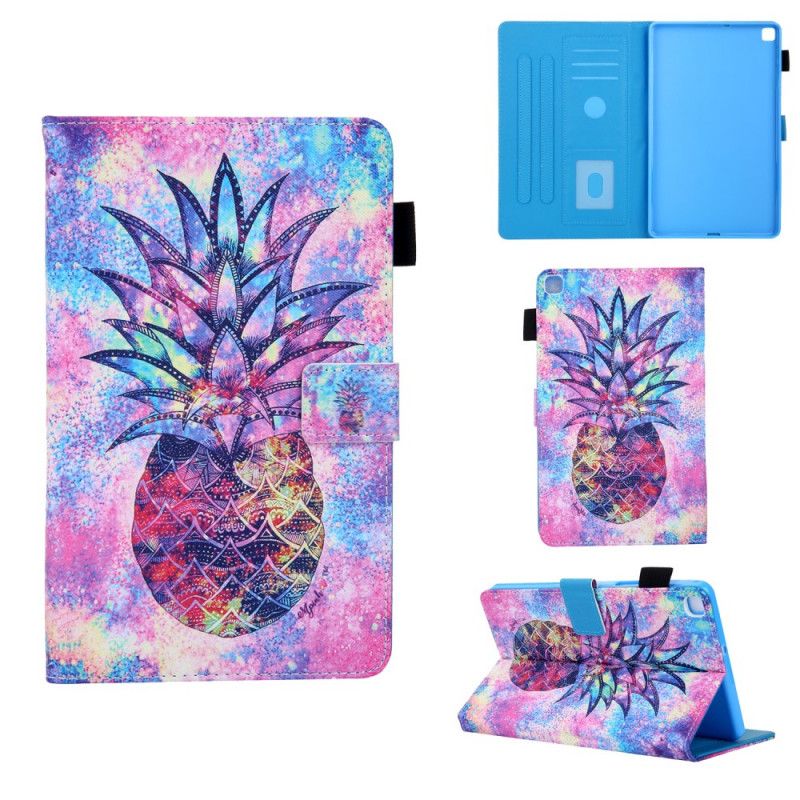 Lederhüllen Samsung Galaxy Tab A 8" (2019) Handyhülle Mehrfarbige Ananas