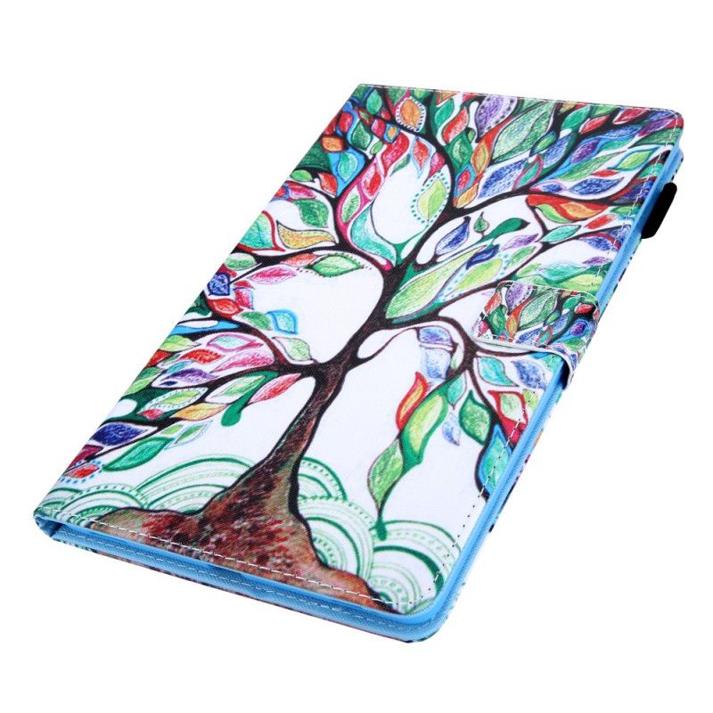 Lederhüllen Samsung Galaxy Tab A 8" (2019) Mehrfarbiger Baum