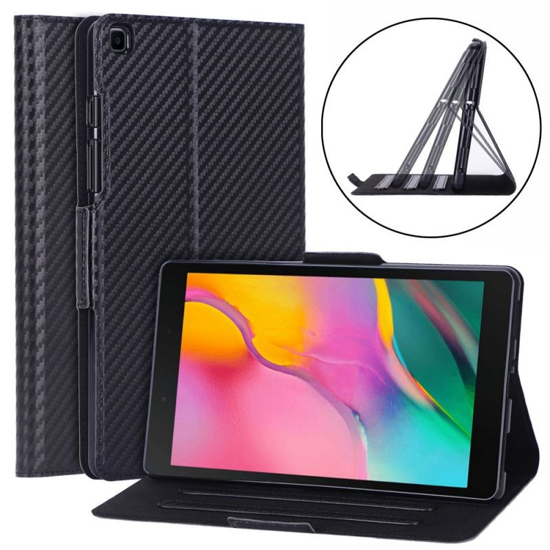 Lederhüllen Samsung Galaxy Tab A 8" (2019) Schwarz Feine Kohlefaser