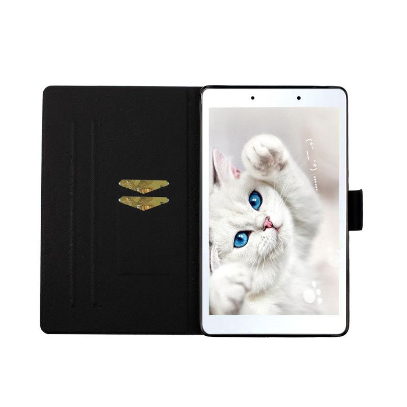 Lederhüllen Samsung Galaxy Tab A 8" (2019) Schwarz Marmormuster