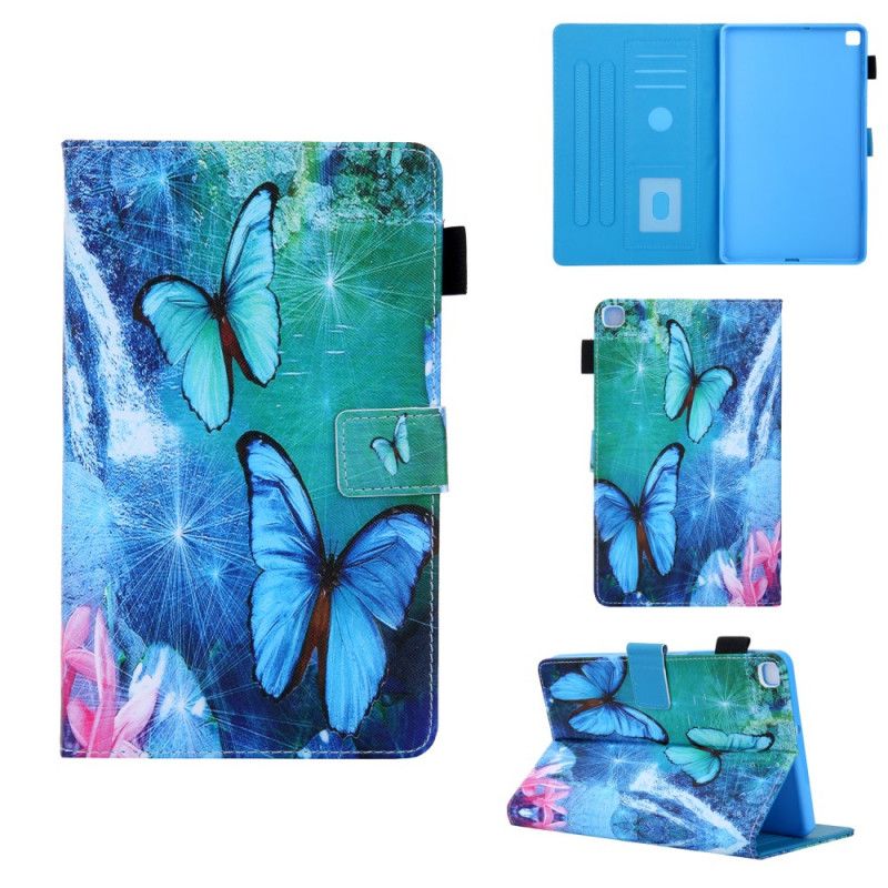 Lederhüllen Samsung Galaxy Tab A 8" (2019) Schwarz Schmetterlingsserie