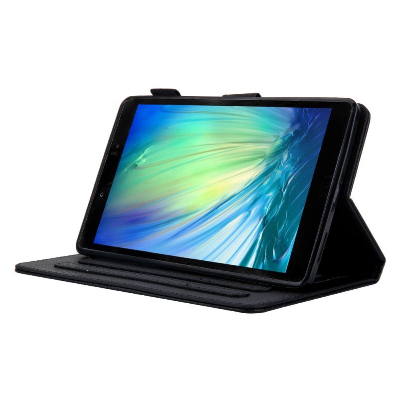 Lederhüllen Samsung Galaxy Tab A 8" (2019) Schwarz Teppichstruktur