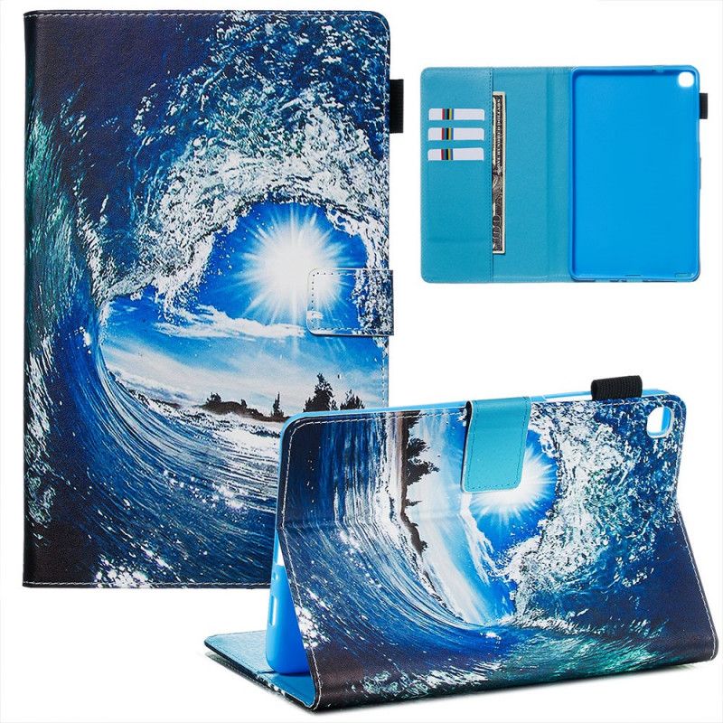 Lederhüllen Samsung Galaxy Tab A 8" (2019) Wasserwelle