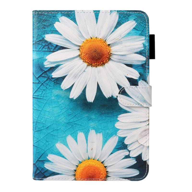 Lederhüllen Samsung Galaxy Tab A 8" (2019) Weiße Blume