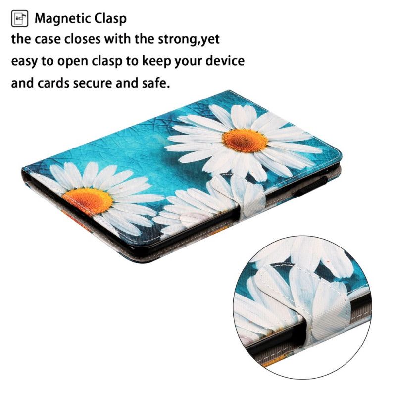 Lederhüllen Samsung Galaxy Tab A 8" (2019) Weiße Blume