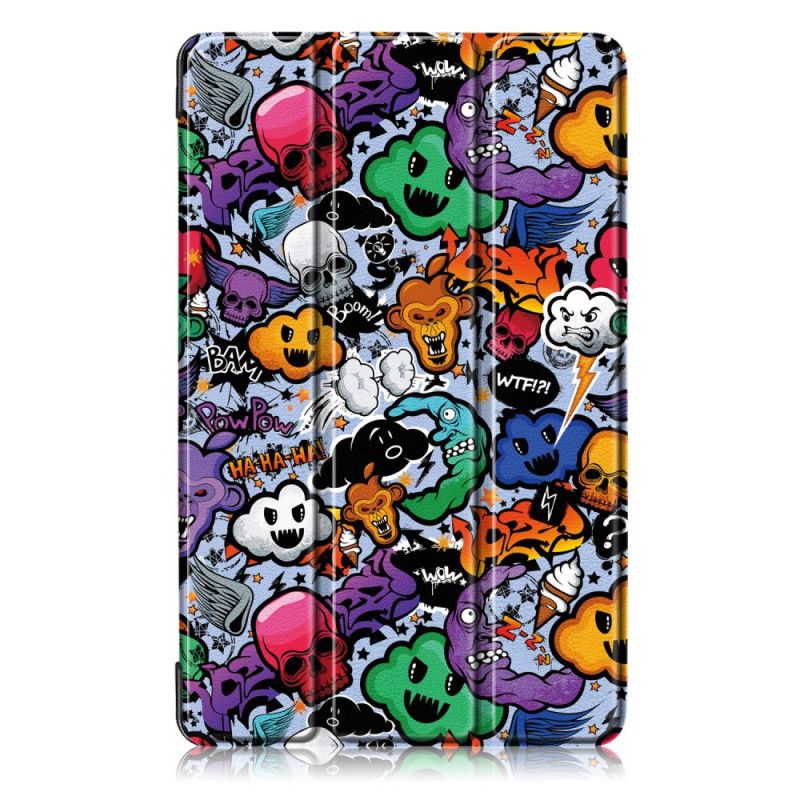 Smart Case Samsung Galaxy Tab A 8" (2019) Rot Verstärktes Graffiti