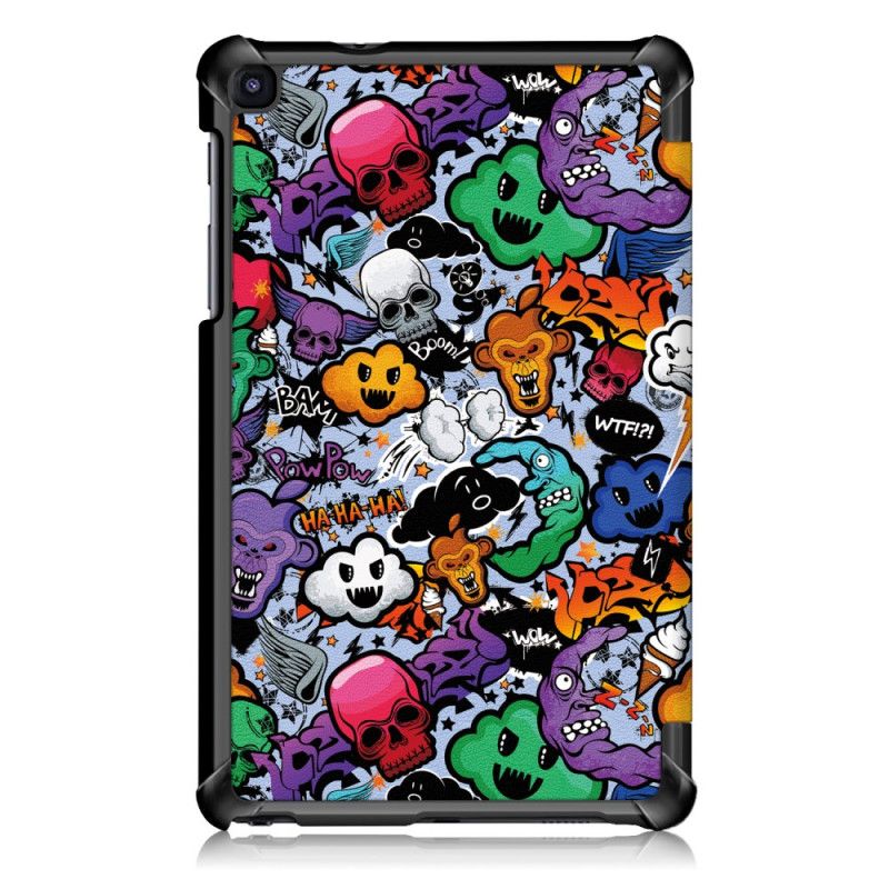 Smart Case Samsung Galaxy Tab A 8" (2019) Rot Verstärktes Graffiti