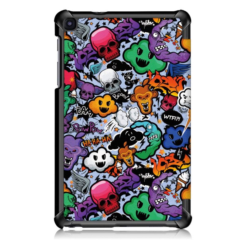 Smart Case Samsung Galaxy Tab A 8" (2019) Rot Verstärktes Graffiti