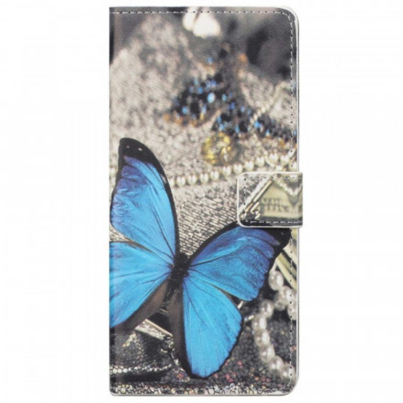 Flip Case Für Google Pixel 6A Blauer Schmetterling