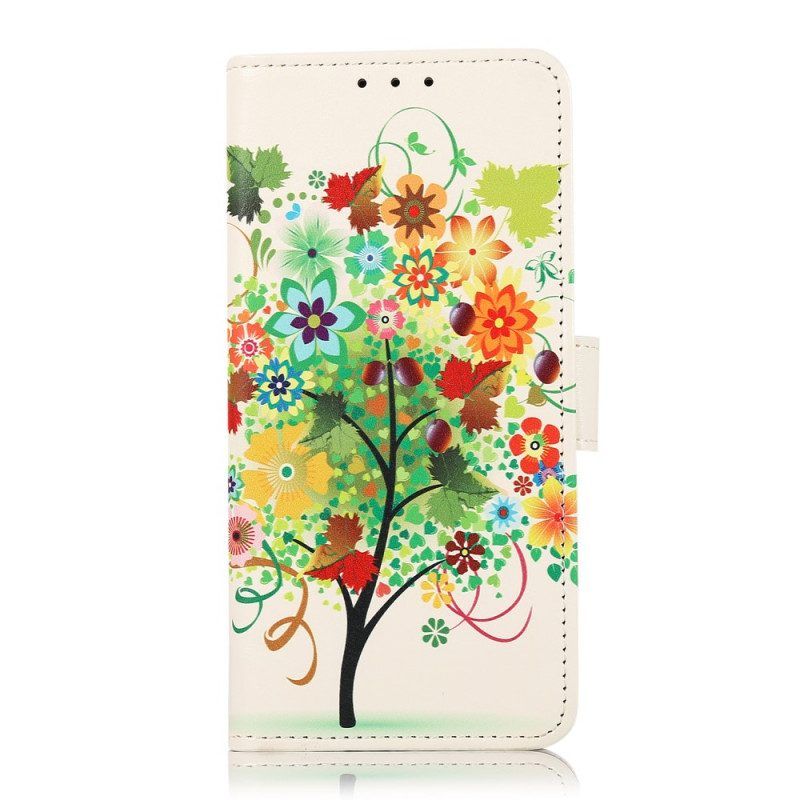 Flip Case Für Google Pixel 6A Blühender Baum