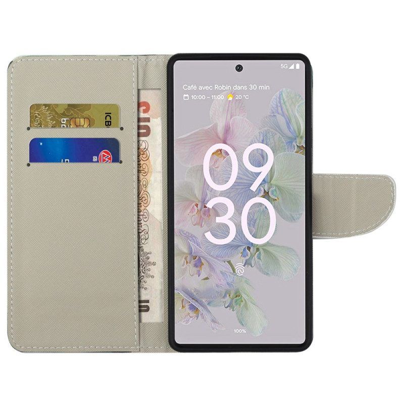 Flip Case Für Google Pixel 6A Schmetterling