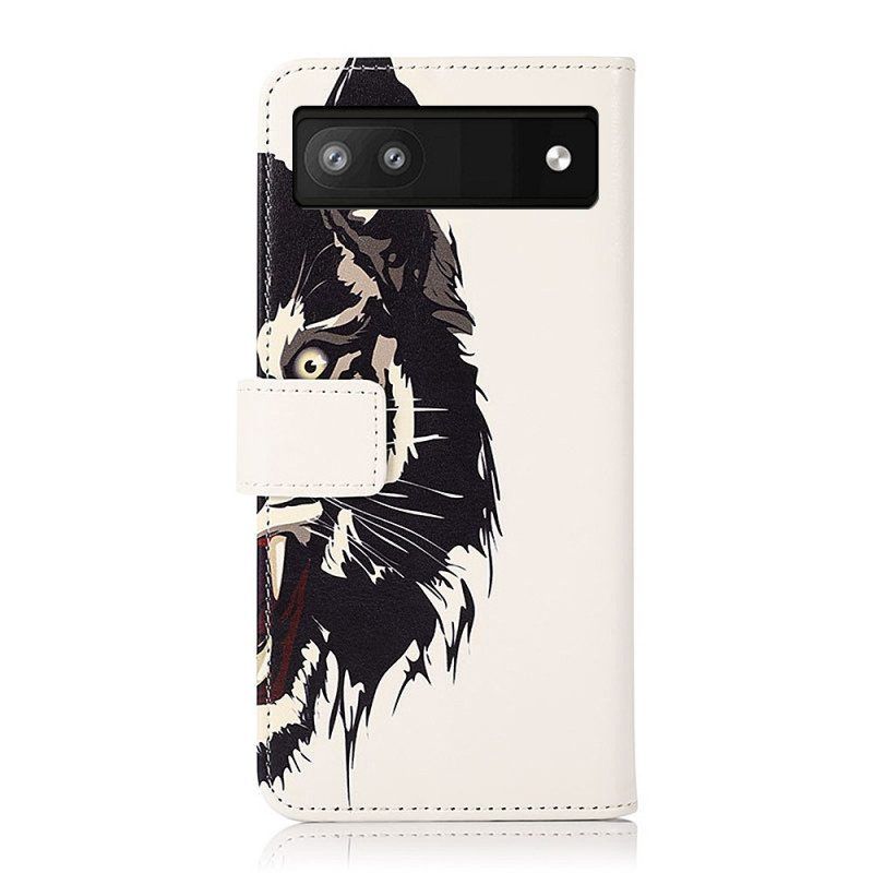 Flip Case Für Google Pixel 6A Wilder Tiger