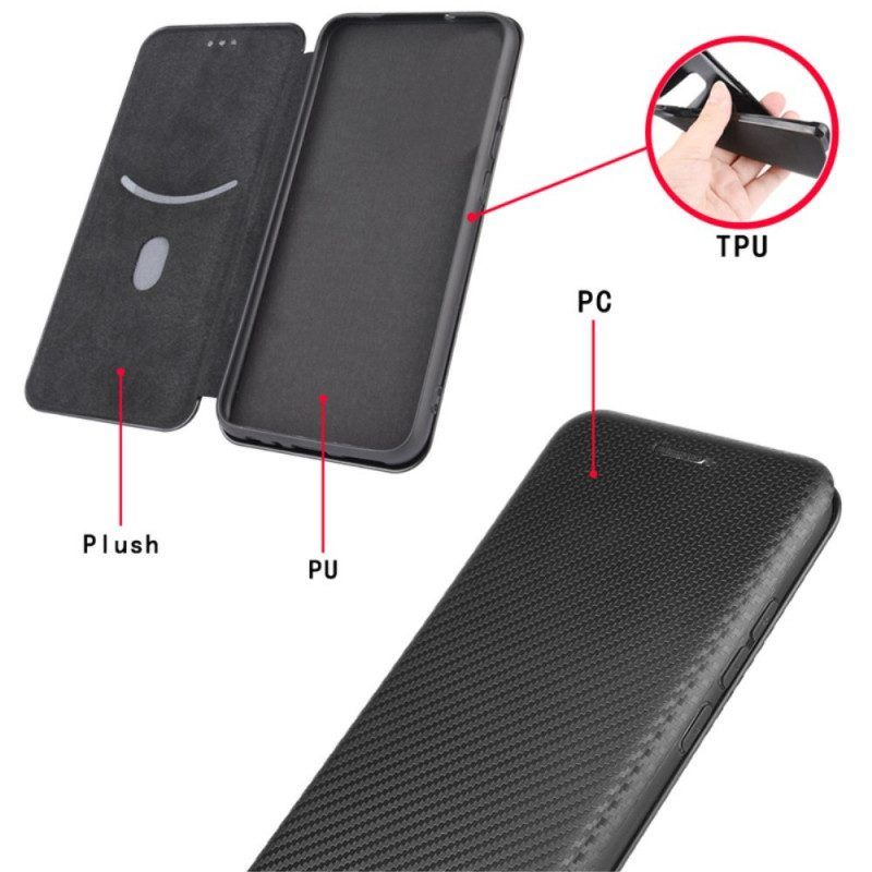 Schutzhülle Für Google Pixel 6A Flip Case Farbiges Carbon-silikon