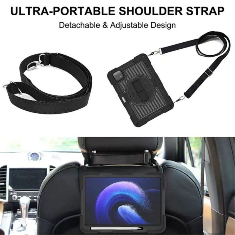 Hülle Xiaomi Pad 6 Pro Handyhülle Extrem Widerstandsfähig Mit Schultergurt