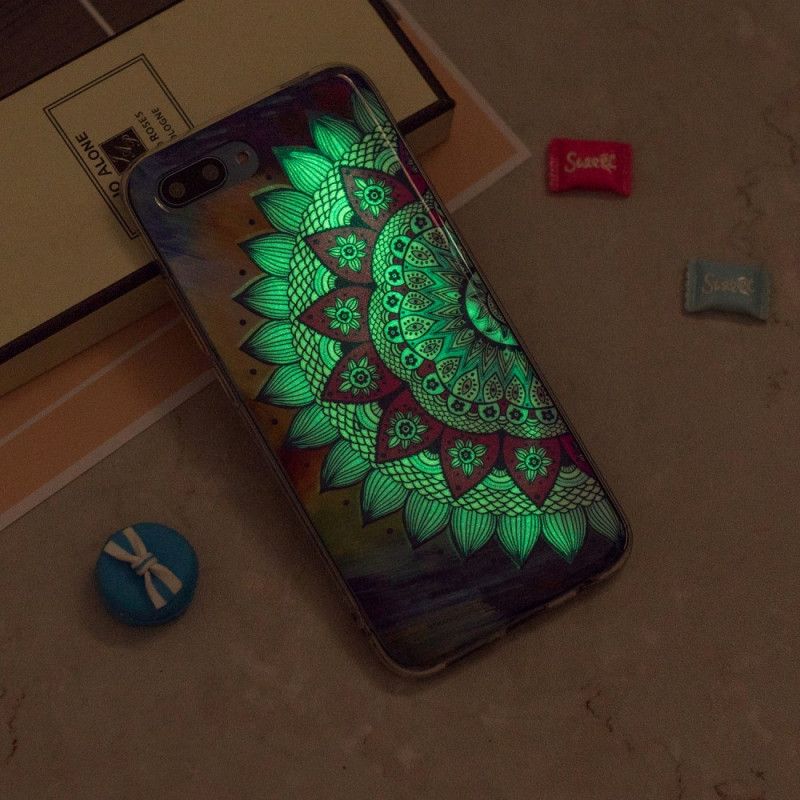 Hülle Für Honor 10 Fluoreszierendes Farbiges Mandala