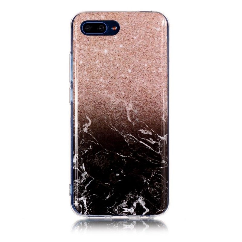 Hülle Für Honor 10 Schwarz Marmorglitter