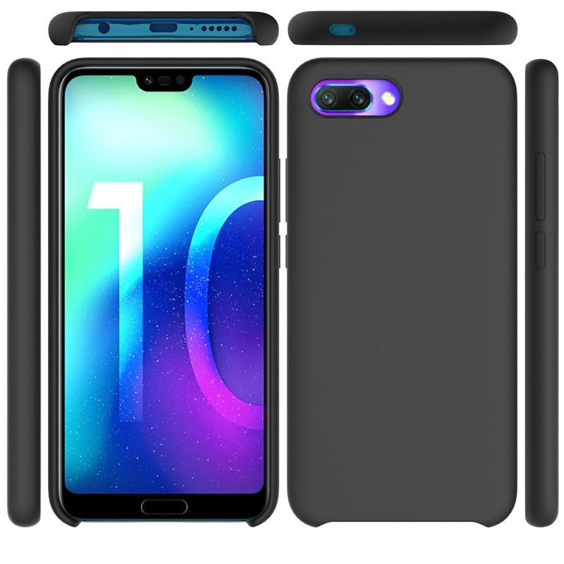 Hülle Für Honor 10 Schwarz Silikonflüssigkeit