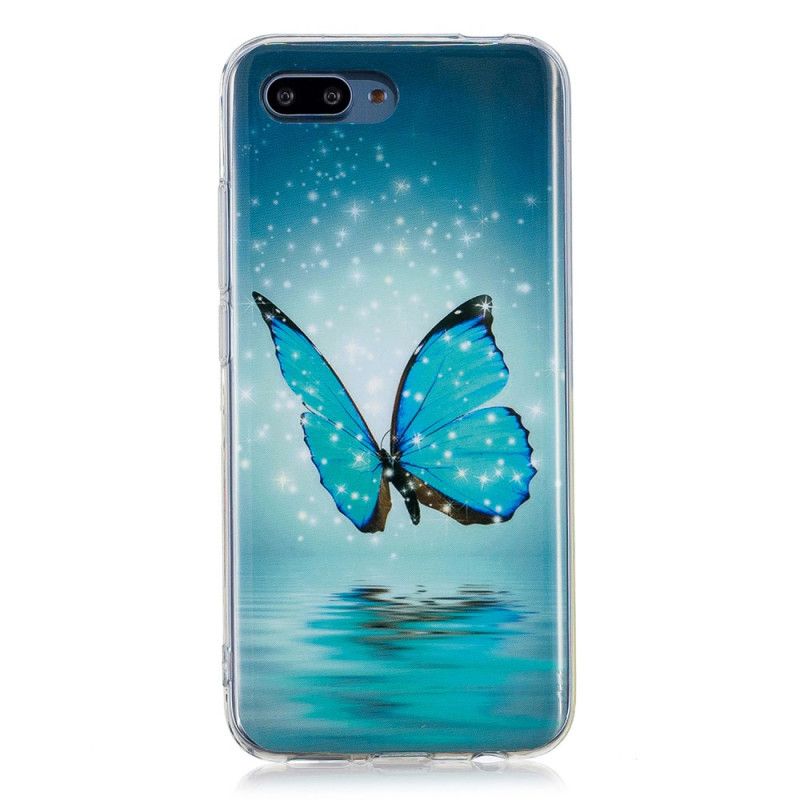 Hülle Honor 10 Fluoreszierender Blauer Schmetterling