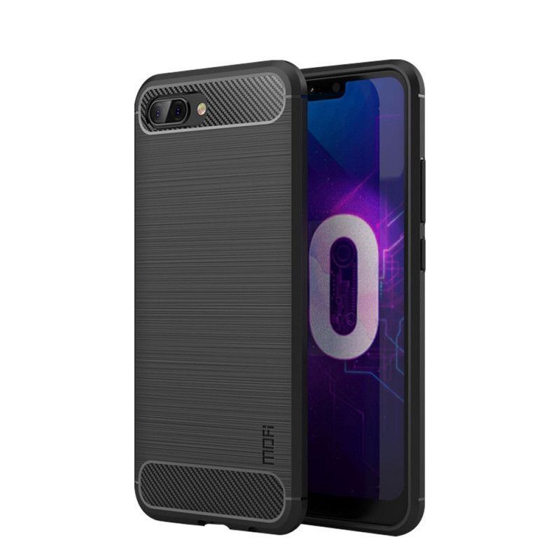 Hülle Honor 10 Schwarz Gebürstete Mofi-Kohlefaser